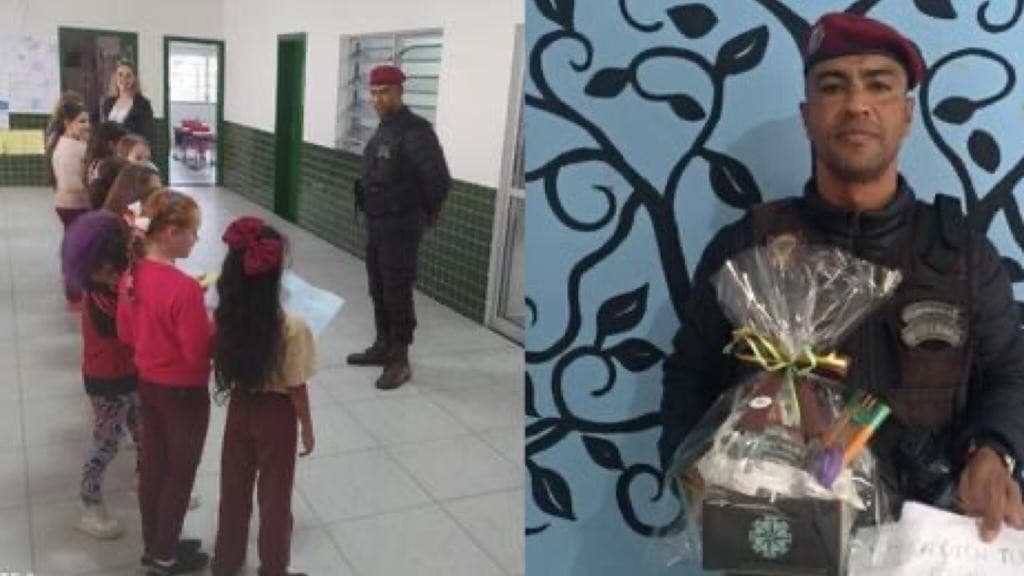 Alunos homenageiam segurança de escola após cancelamento de contrato em SC