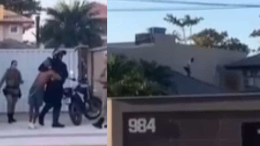 Ladrão vira “homem-aranha” para escapar de moradores, em Porto Belo