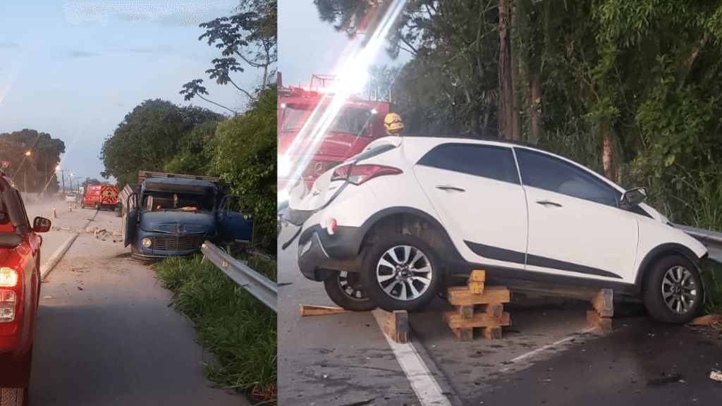 Motorista morre em acidente envolvendo caminhão na rodovia Jorge Lacerda
