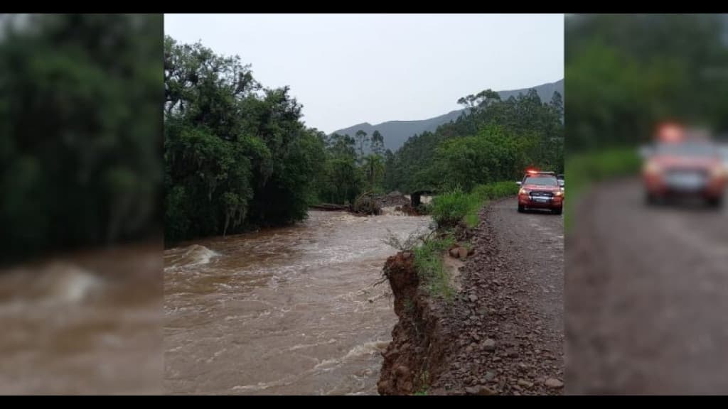 Buscas por desaparecido em enxurrada de SC continuam pelo 5° dia