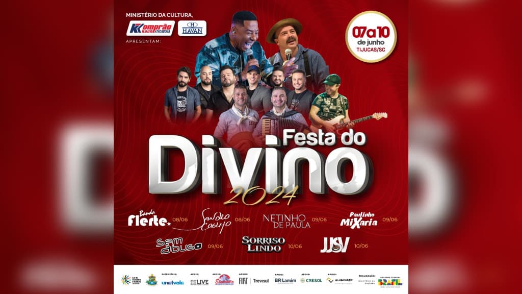 Faltam quatro dias para a Festa do Divino 2024 em Tijucas