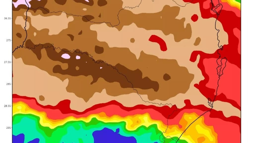 ATENÇÃO: Sul do Brasil em alerta para 400mm de chuva nos próximos dias