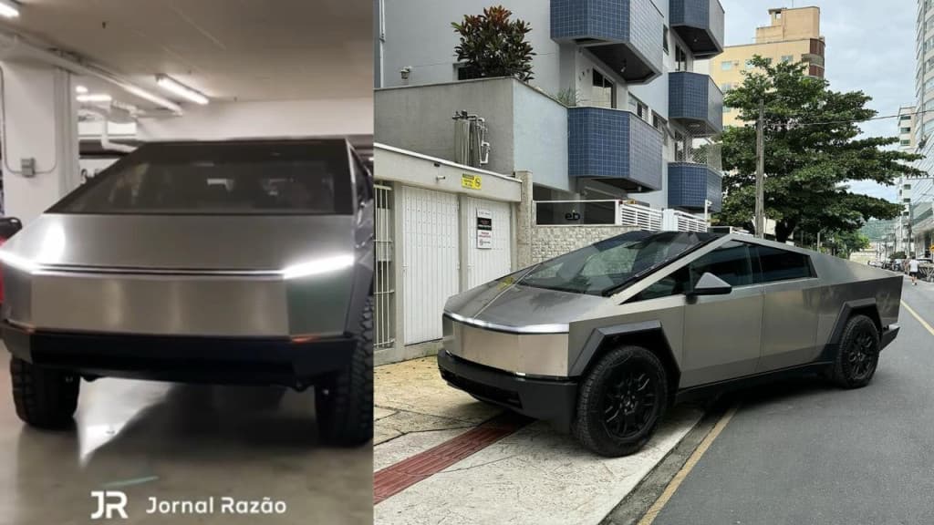“Parece uma máquina de caldo de cana”: 1° Cyber Truck do Brasil está em Balneário Camboriú