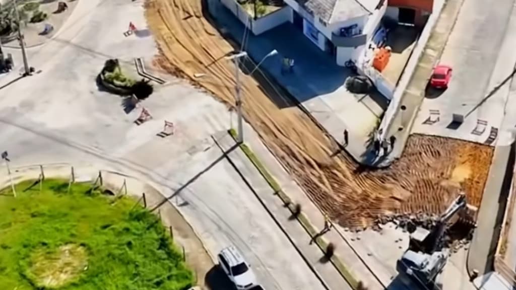 Obras na Avenida Hercílio Luz, em Tijucas, interrompem tráfego parcialmente