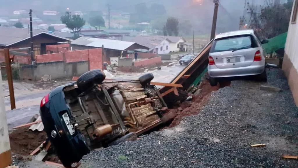 Ventos ultrapassaram 155 km/h em SC durante passagem do ciclone