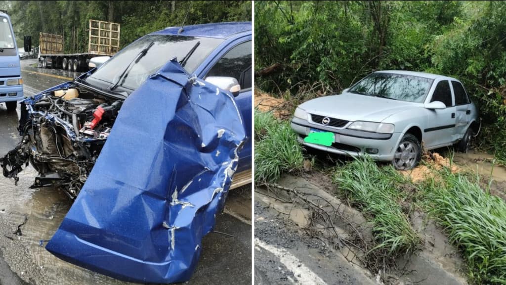 Acidente na BR-470 envolve cinco veículos e deixa oito feridos