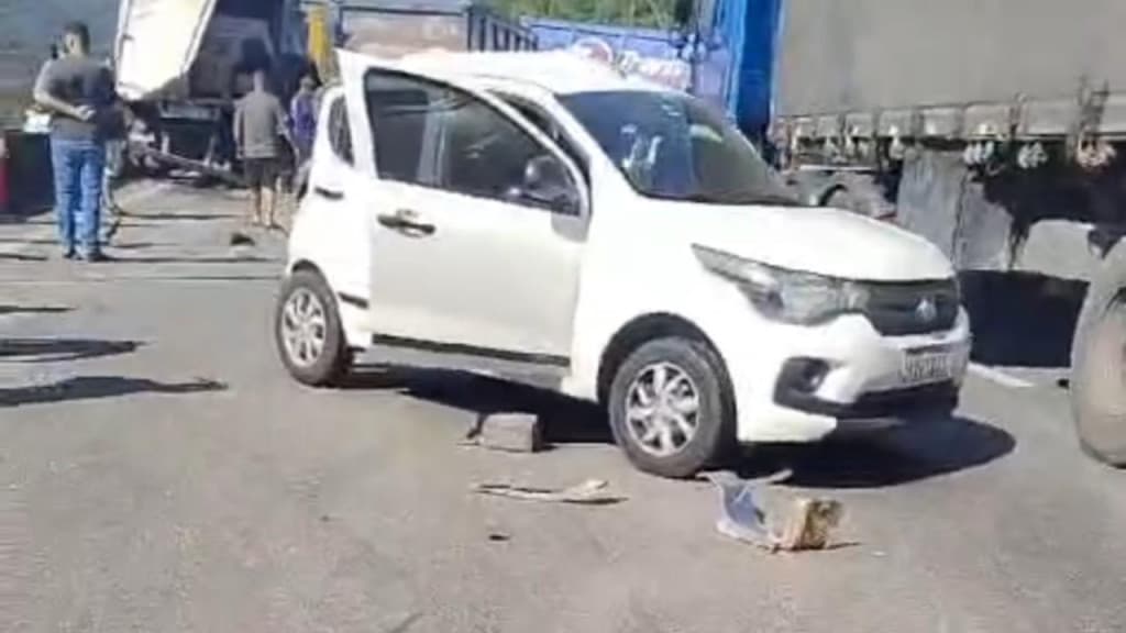 Engavetamento com sete veículos interdita BR-376 sentido Santa Catarina