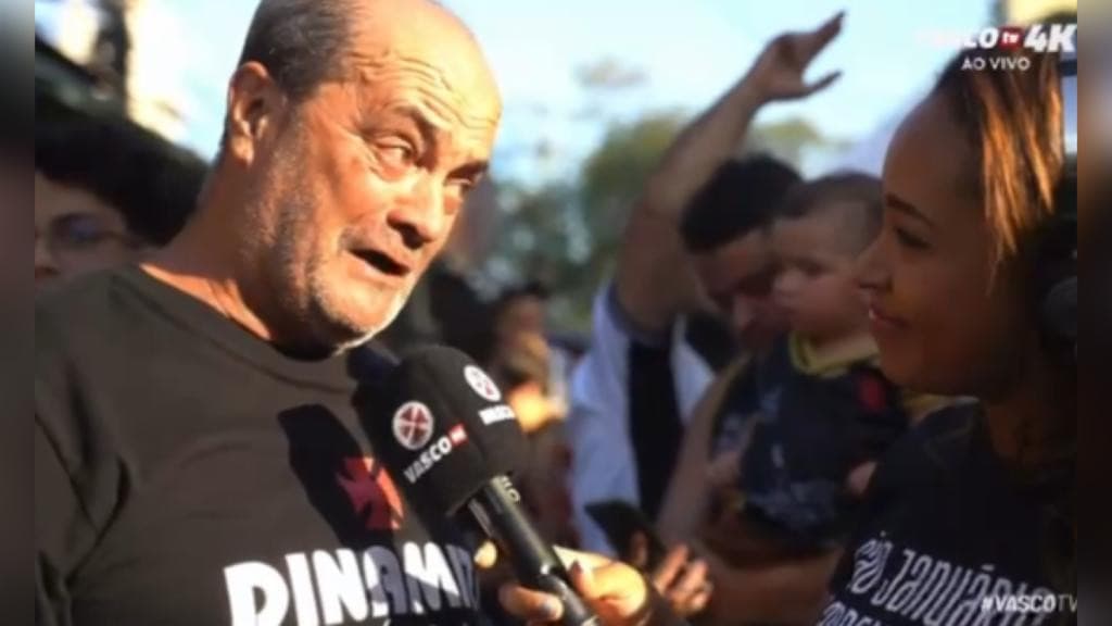 Morador de Tijucas viraliza após se emocionar ao vivo em entrevista: “vergonha que fazem com o Vasco”