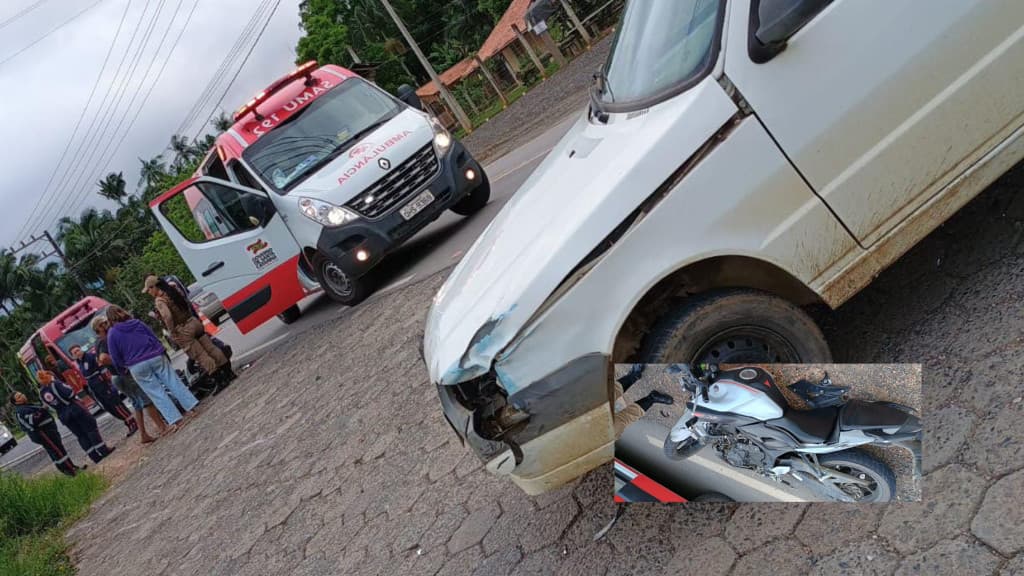 Acidente gravíssimo deixa motociclista ferido na SC-340