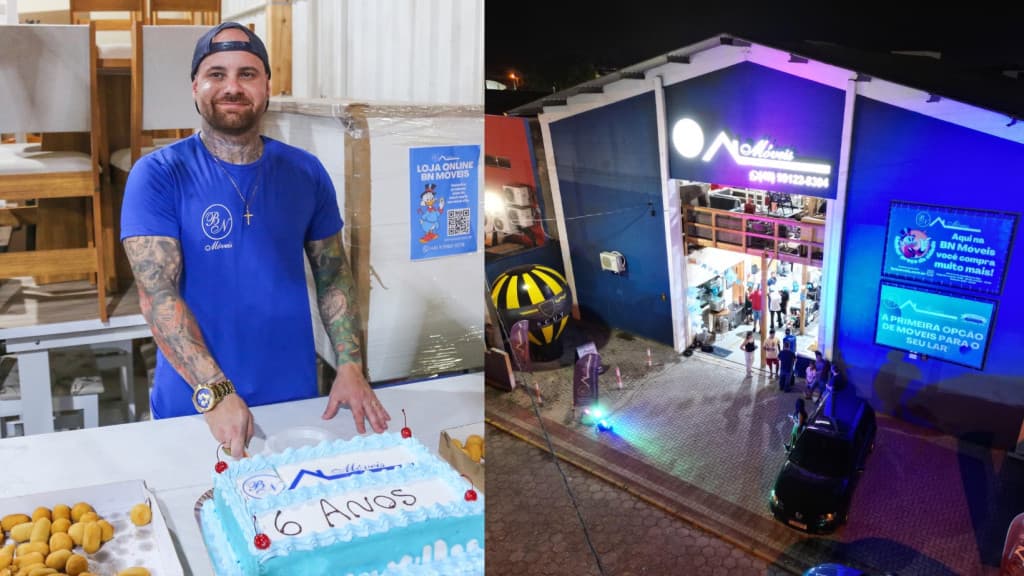 “Comecei a trabalhar aos 13 anos”: empresário de Tijucas celebra 6 anos da BN Móveis