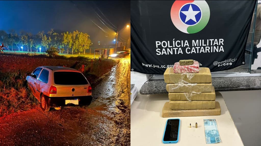 Abordagem em Canelinha termina em perseguição e prisão por tráfico de drogas