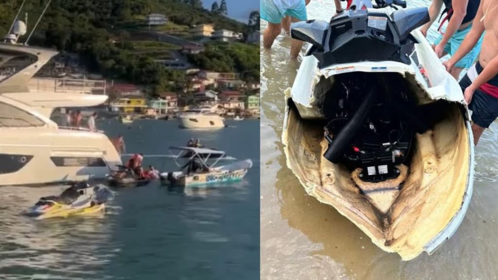 Acidente de jet ski no Caixa D”Aço em Porto Belo deixa duas vítimas