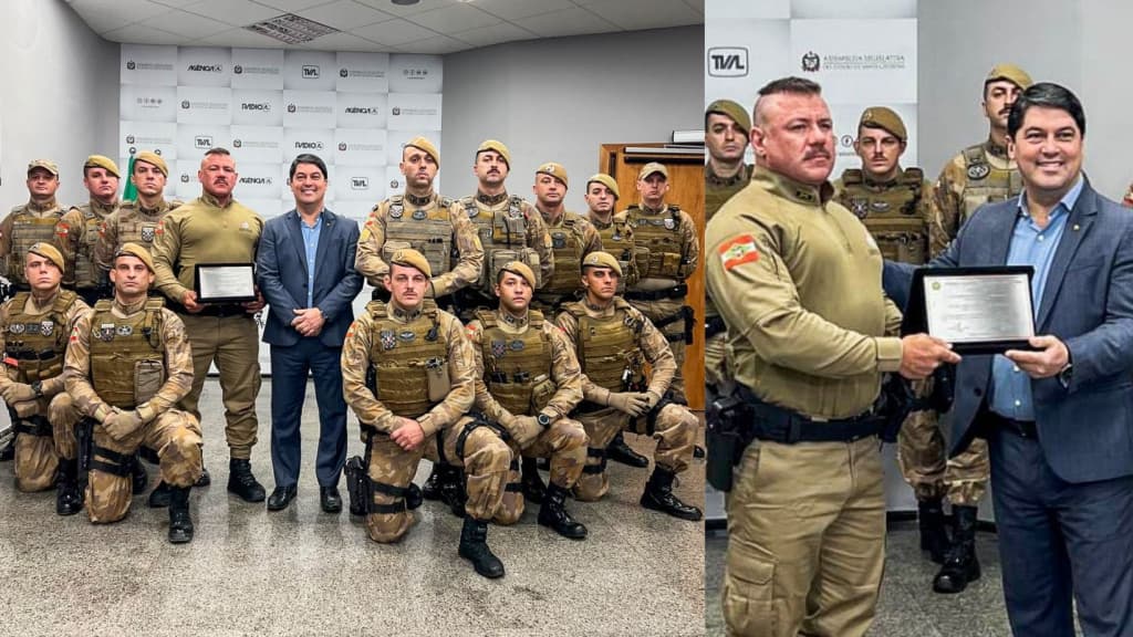 Comandante Eder Jaciel é homenageado na Assembléia Legislativa de Santa Catarina