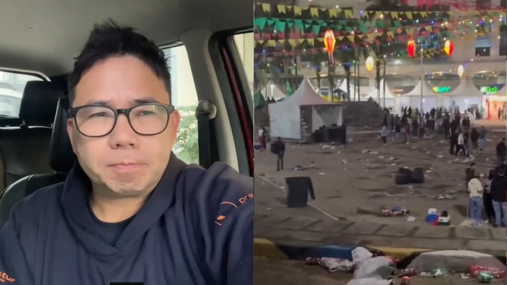 Japonês se revolta ao ver como brasileiros deixaram pátio de evento após “Arraiá” em Itapema