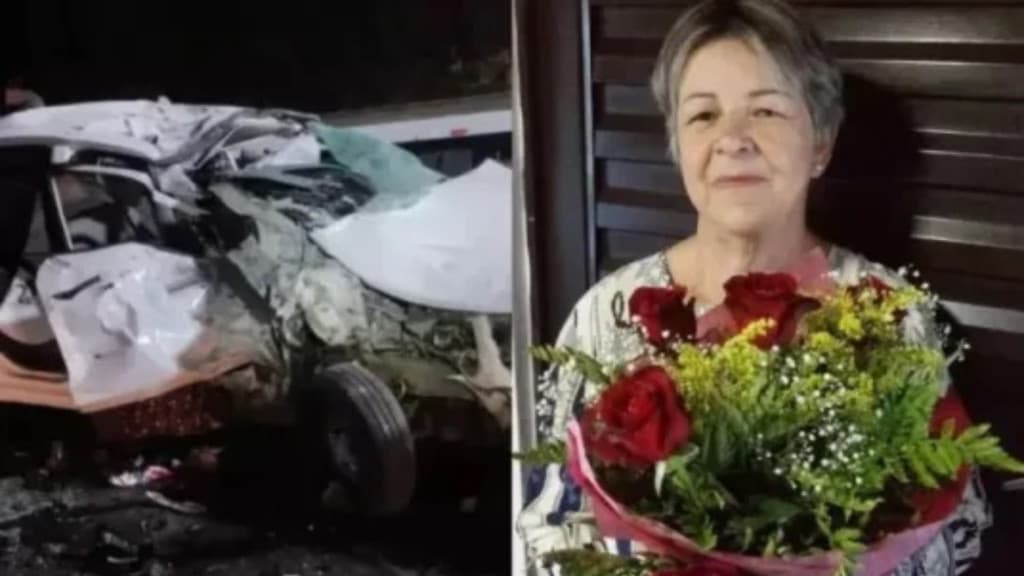 Morre idosa que estava em carro  atingido por moto que ““partiu ao meio” em SC