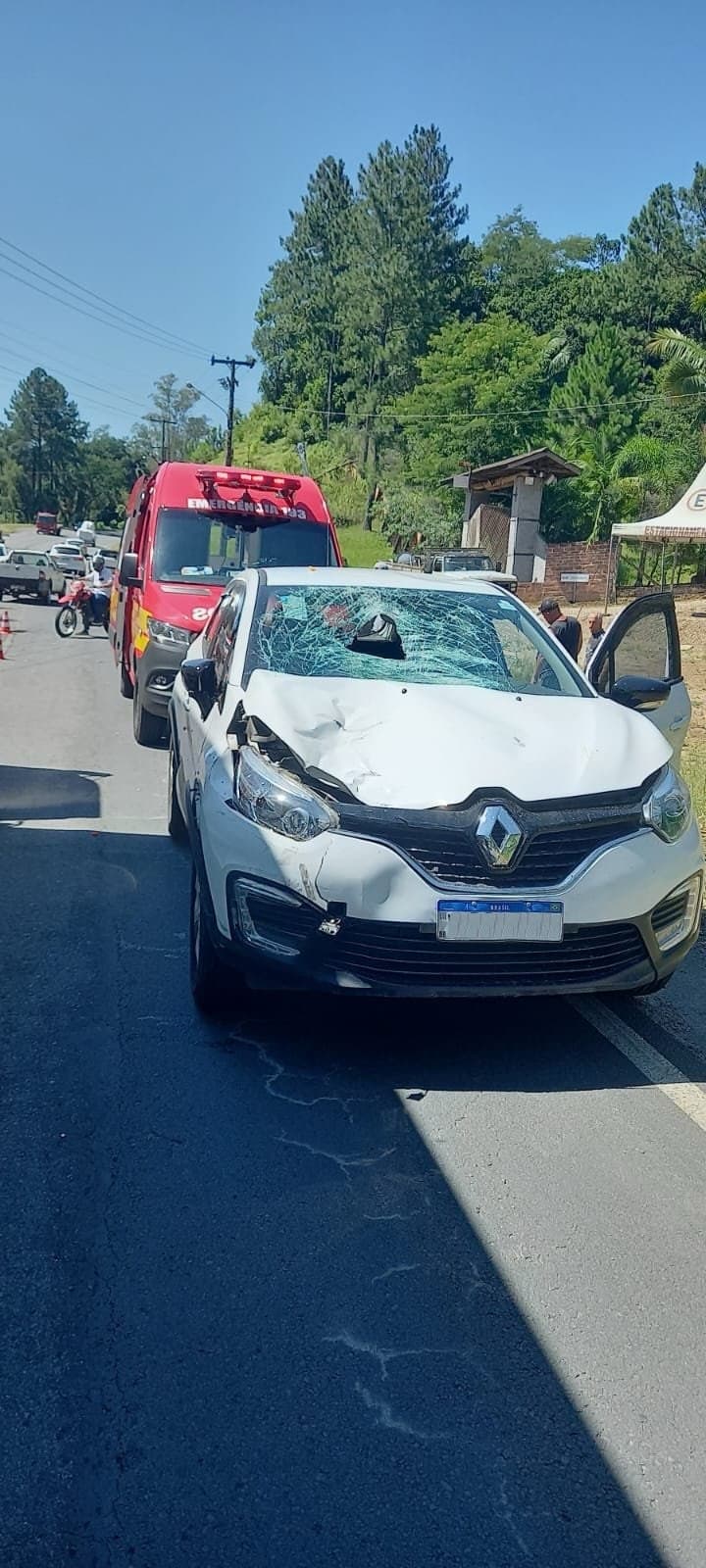Acidente na SC-108 deixa ciclista ferido com fratura e escoriações