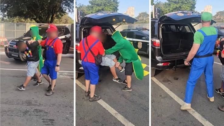 Fantasiados de Mario e Luigi, policiais prendem ladrão durante bloco em São Paulo