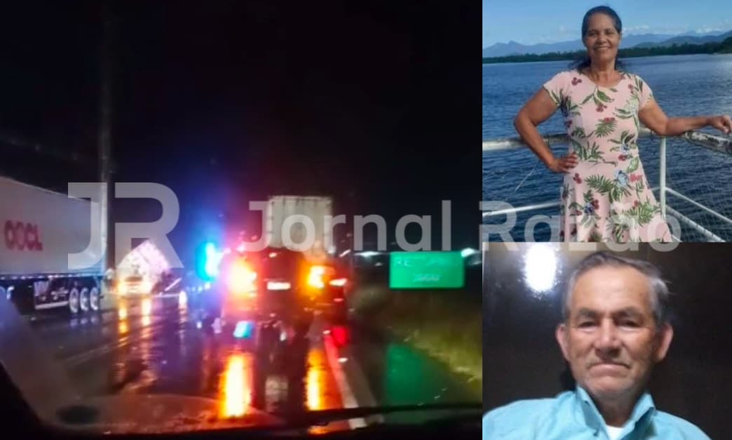 Casal morre após sair da igreja em grave acidente entre carro e caminhão