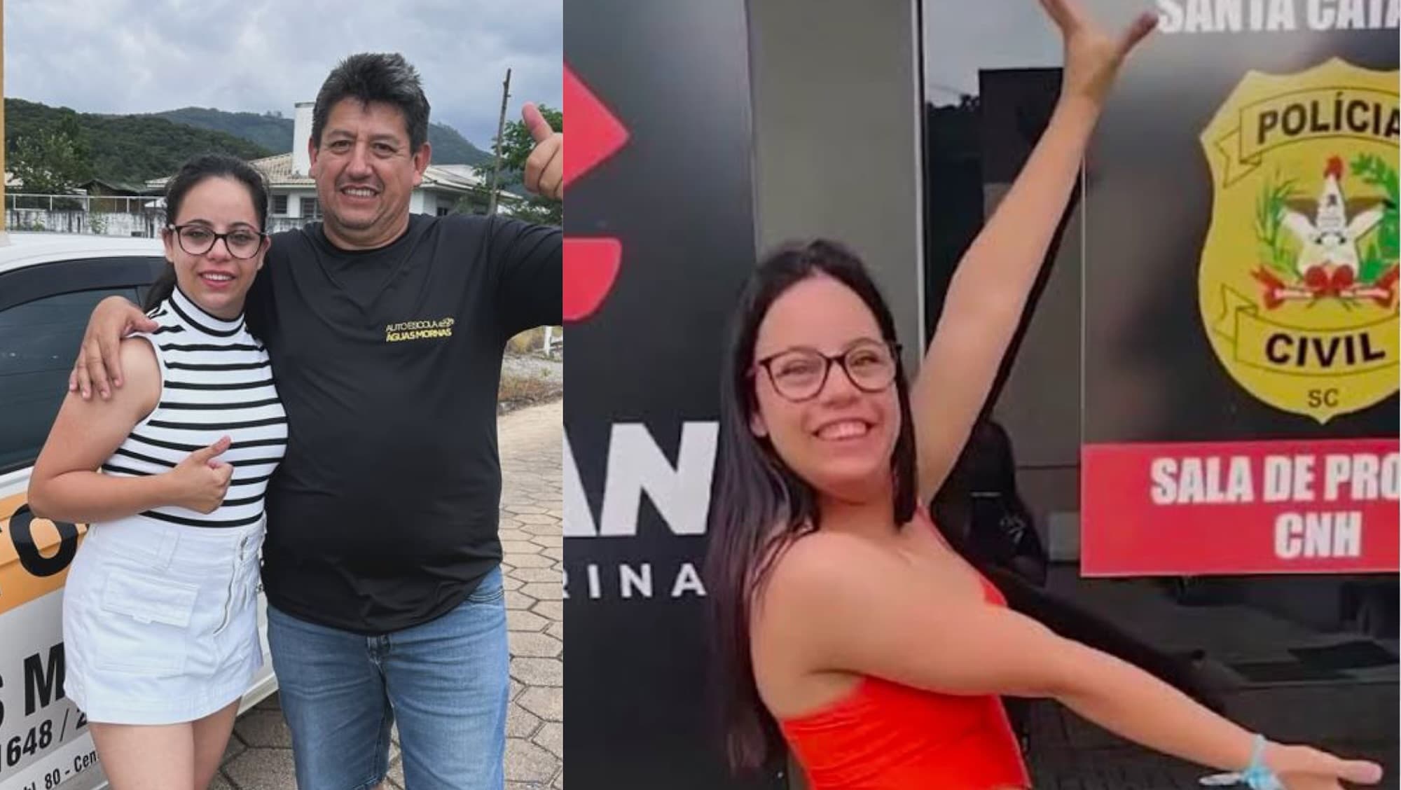 “Eu consegui”: jovem emociona ao se tornar primeira pessoa com Down a tirar CNH em Santa Catarina