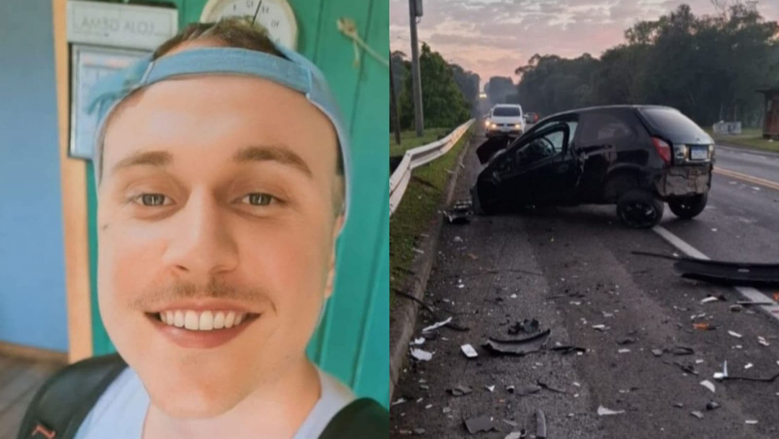 Jovem perde a vida após colidir veículo com duas carretas na BR-116 em SC