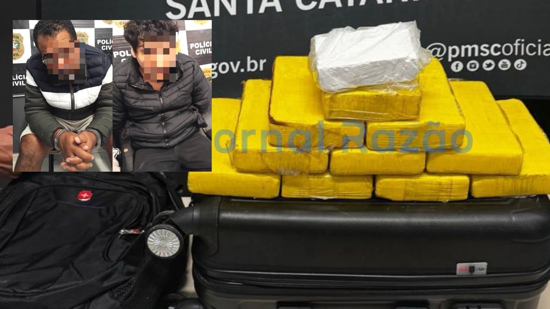 Denúncia de “cariocas bêbados” resulta em apreensão de 11kg de cocaína em hotel de Floripa