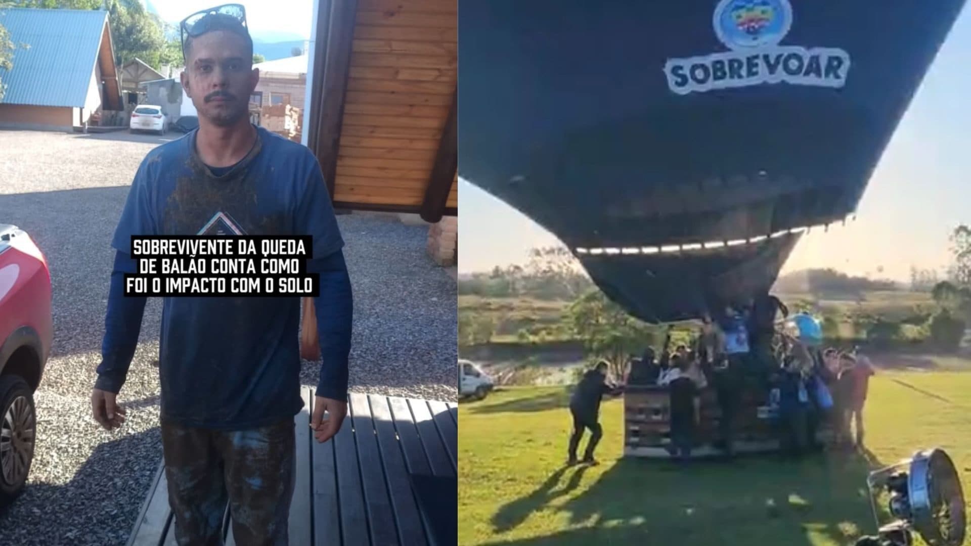 “Foi a mão de Deus”: sobrevivente conta como escapou da tragédia com balão em SC