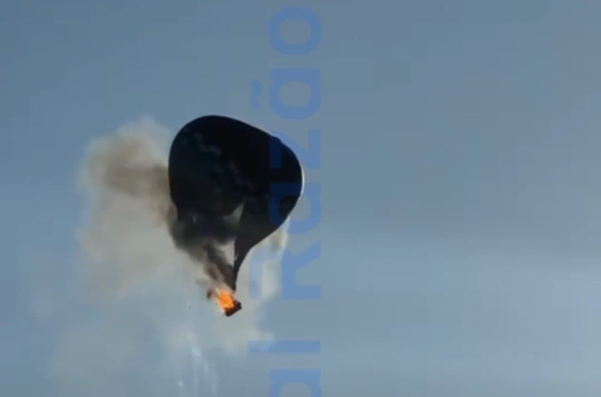 Queda de balão em SC: novas imagens assustadoras mostram o momento da tragédia