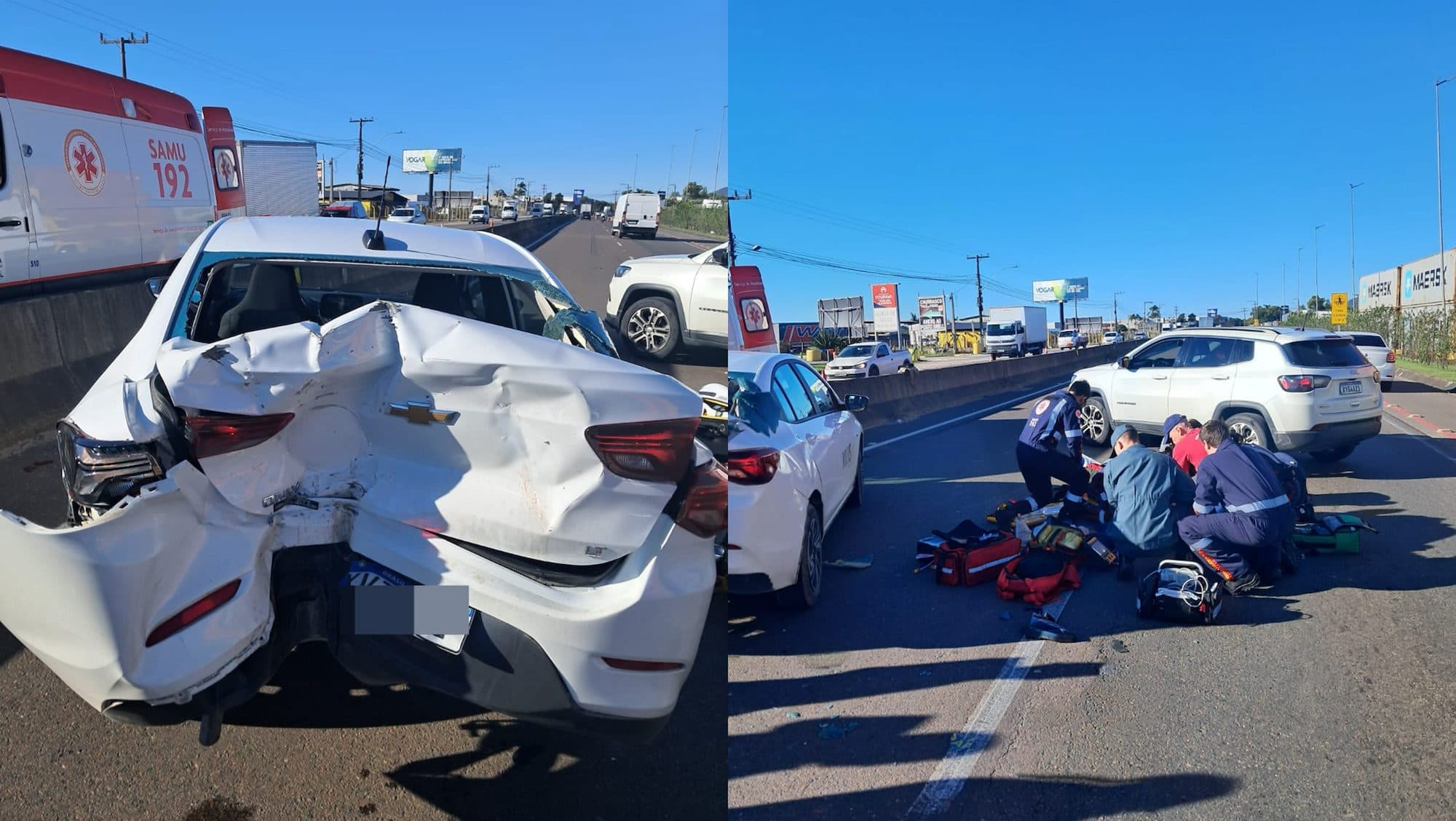 Motociclista morre na hora após ser atropelado por carro em Itajaí