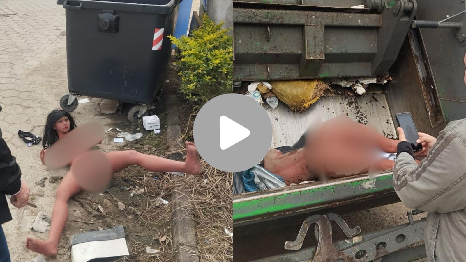 Garis encontram boneca sexual no lixo em SC, simulam ato com cabo de vassoura e vídeos viralizam