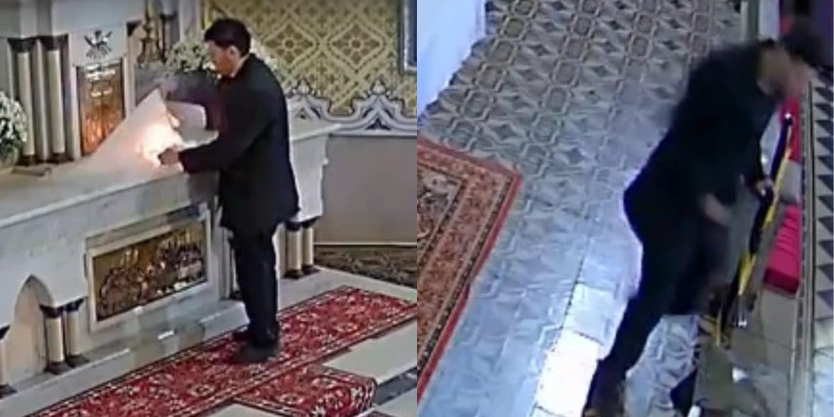 “Violou o sagrado”: homem invade igreja de SC e coloca explosivo no altar