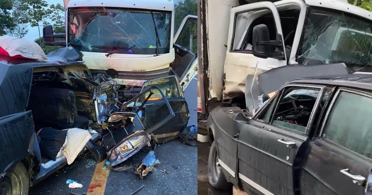 Tragédia na BR-470: crianças têm alta e pai segue internado após perder esposa e filha