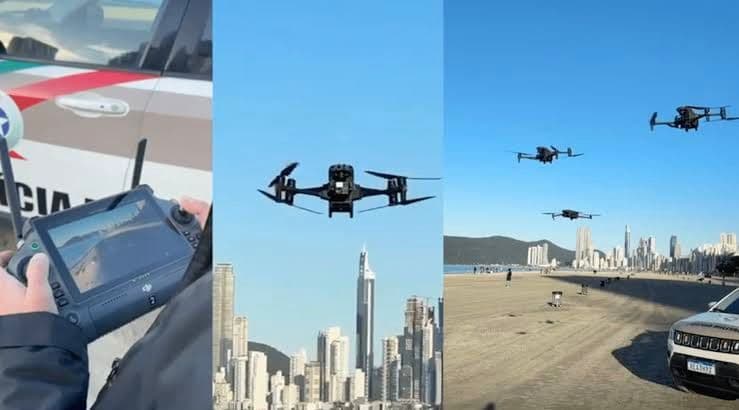 Foragido é preso em Balneário Camboriú após ser rastreado por drone da PMSC