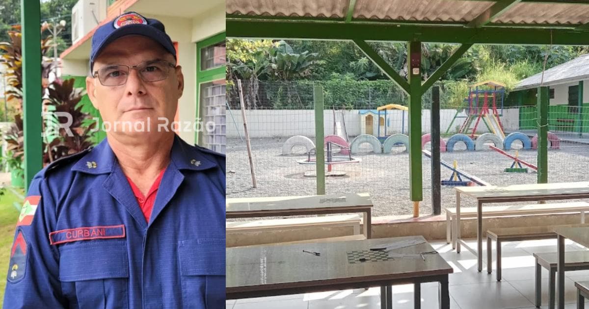 Bombeiro rende homem que usou escada para invadir escola em SC e evita tragédia