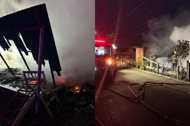 Mulher cadeirante morre carbonizada após residência pegar fogo em SC