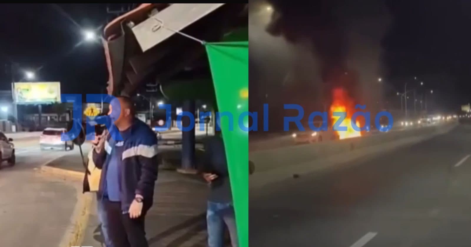 Aos gritos de “Fora Lula” e “Fora Xandão”, manifestantes fecham pista e ateiam fogo em SC