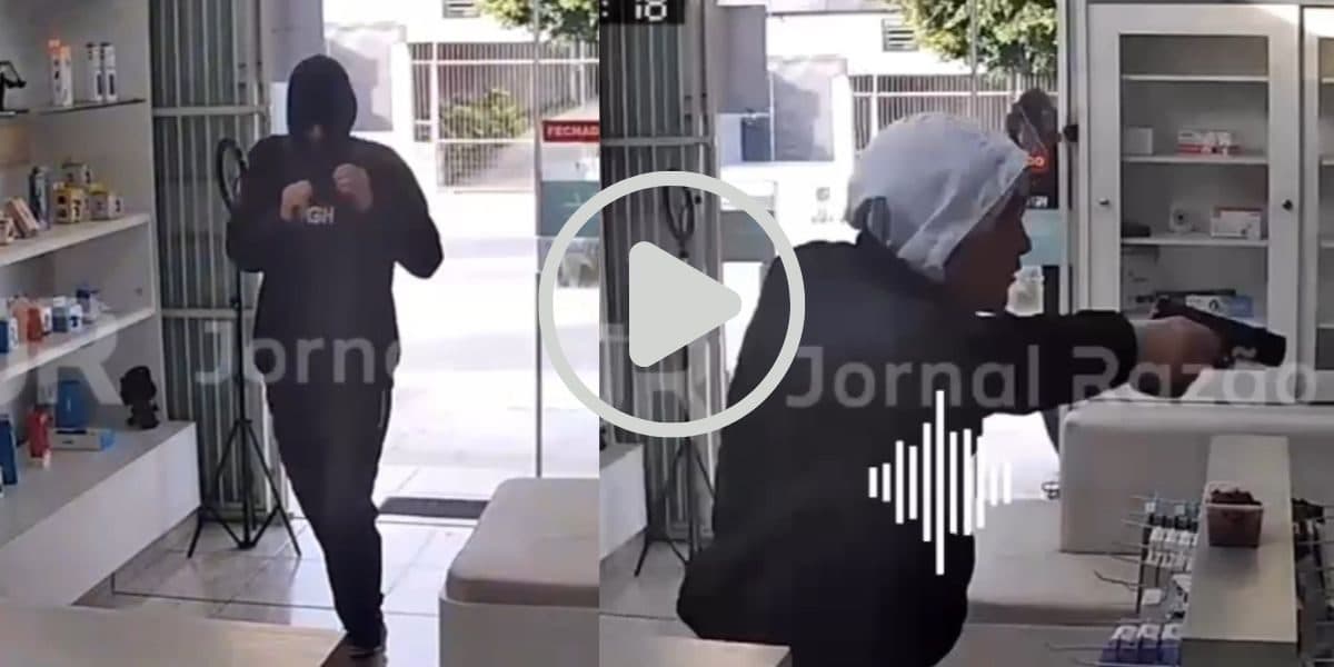 “Se reagir, mata!”: criminoso invade loja de celulares e ameaça atirar na cabeça de vítima em SC