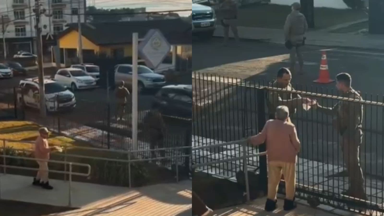 “Gesto de gratidão”: Idosa presenteia policiais com prato de bolo durante blitz em SC