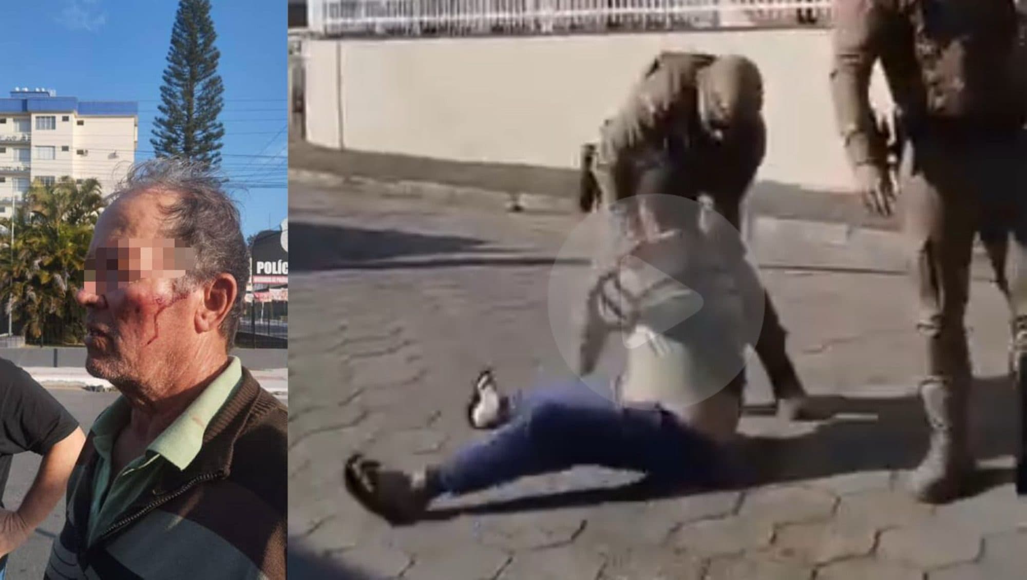 “Ele é idoso!”: moradores tentam impedir prisão de homem de 77 anos em Navegantes e vídeo viraliza