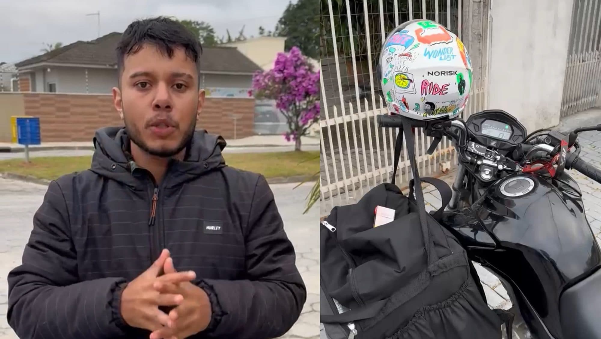 Motoboy de Tijucas oferece recompensa de R$ 500 e faz desabafo: “ninguém me ajudou”