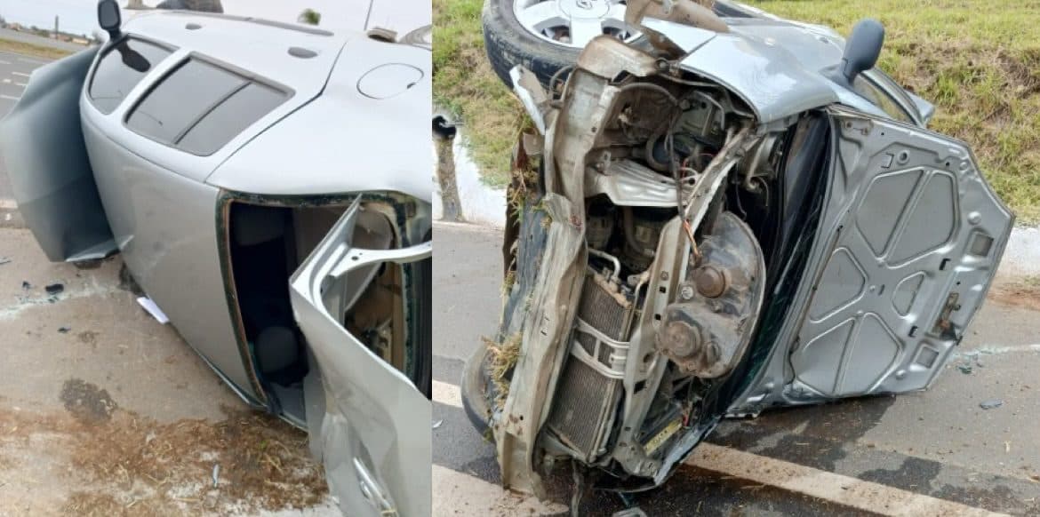 Menina de 11 anos é ferida em capotamento violento em rodovia de Criciúma