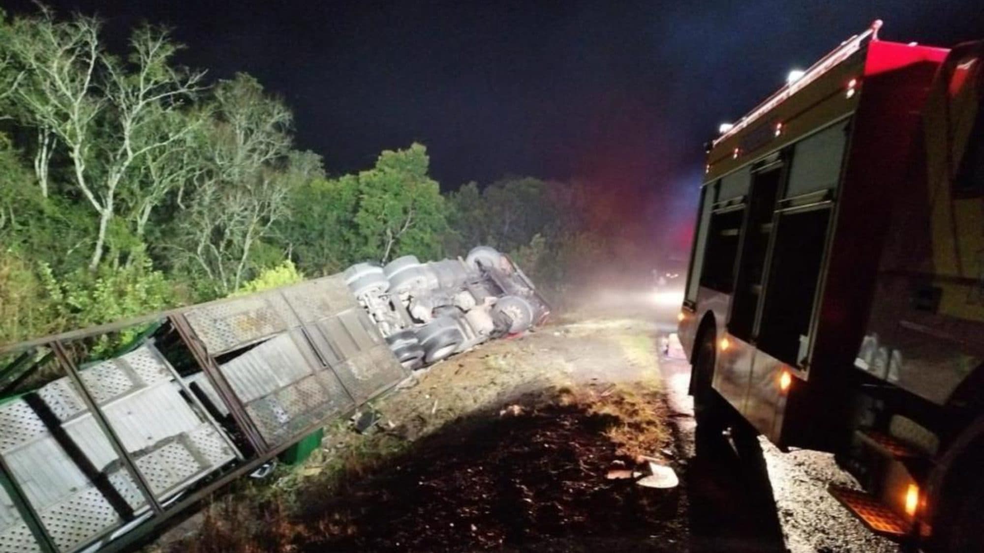 Caminhoneiro morre em acidente com carreta cegonha e carro de passeio na BR-470