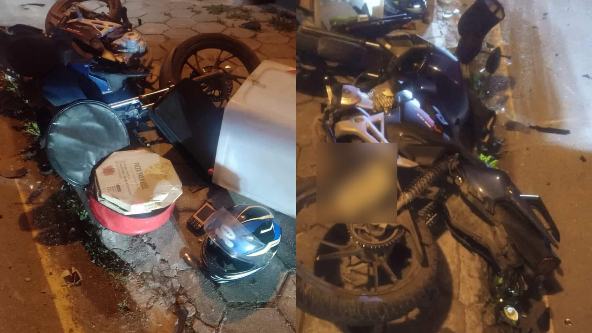 Motoboy é violentamente atingido por motorista bêbado enquanto entregava pizza em cidade de Santa Catarina