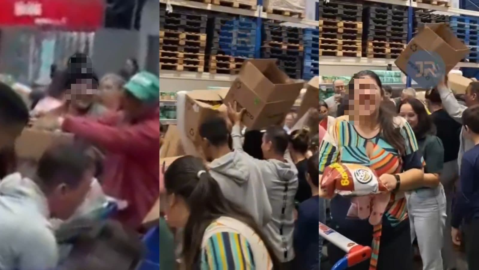 VÍDEOS: Multidão invade atacadista em Tijucas após anúncio de liquidação para reforma