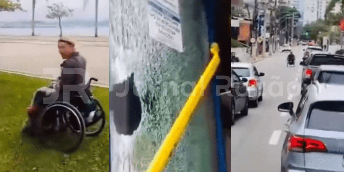 Armado com funda, cadeirante provoca pânico dentro de ônibus em Florianópolis