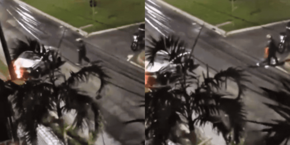 Motoboy salva vida de motorista em veículo pegando fogo na Grande Florianópolis