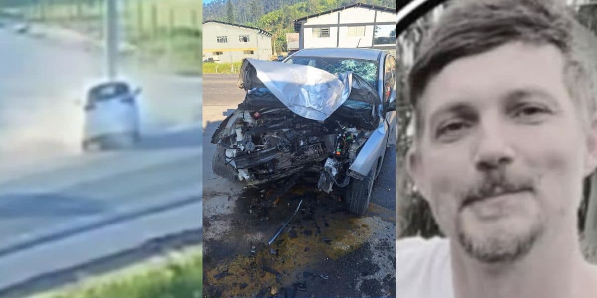 Identificado homem que morreu após bater violentamente em poste em rodovia de Brusque