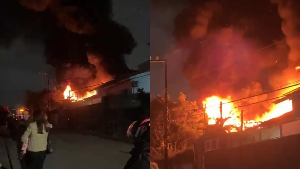 Incêndio em galpão mobiliza bombeiros em São José