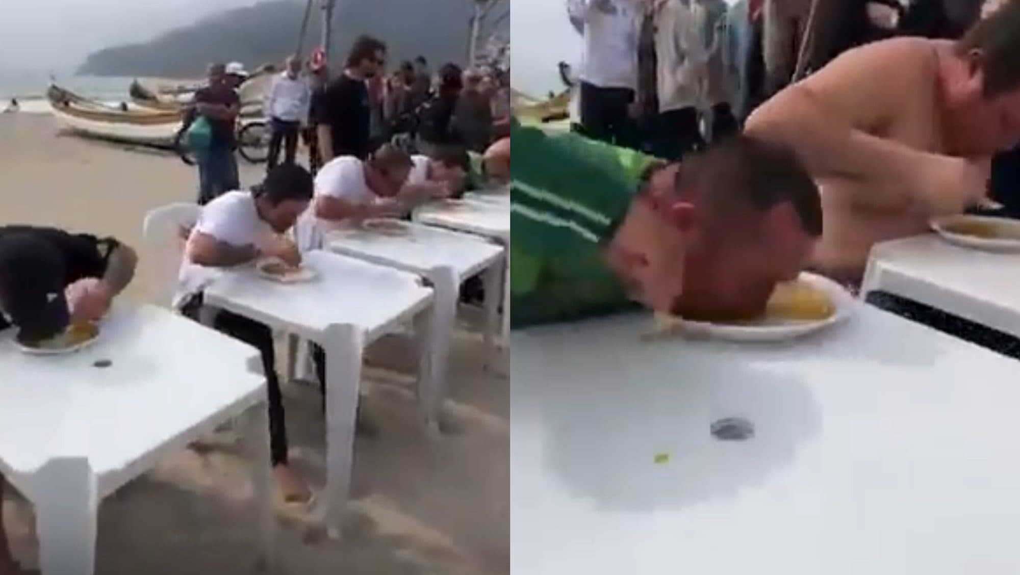 “Deu nem tempo de esfriar”: pescadores devoram prato de pirão em menos de 1 minuto em SC