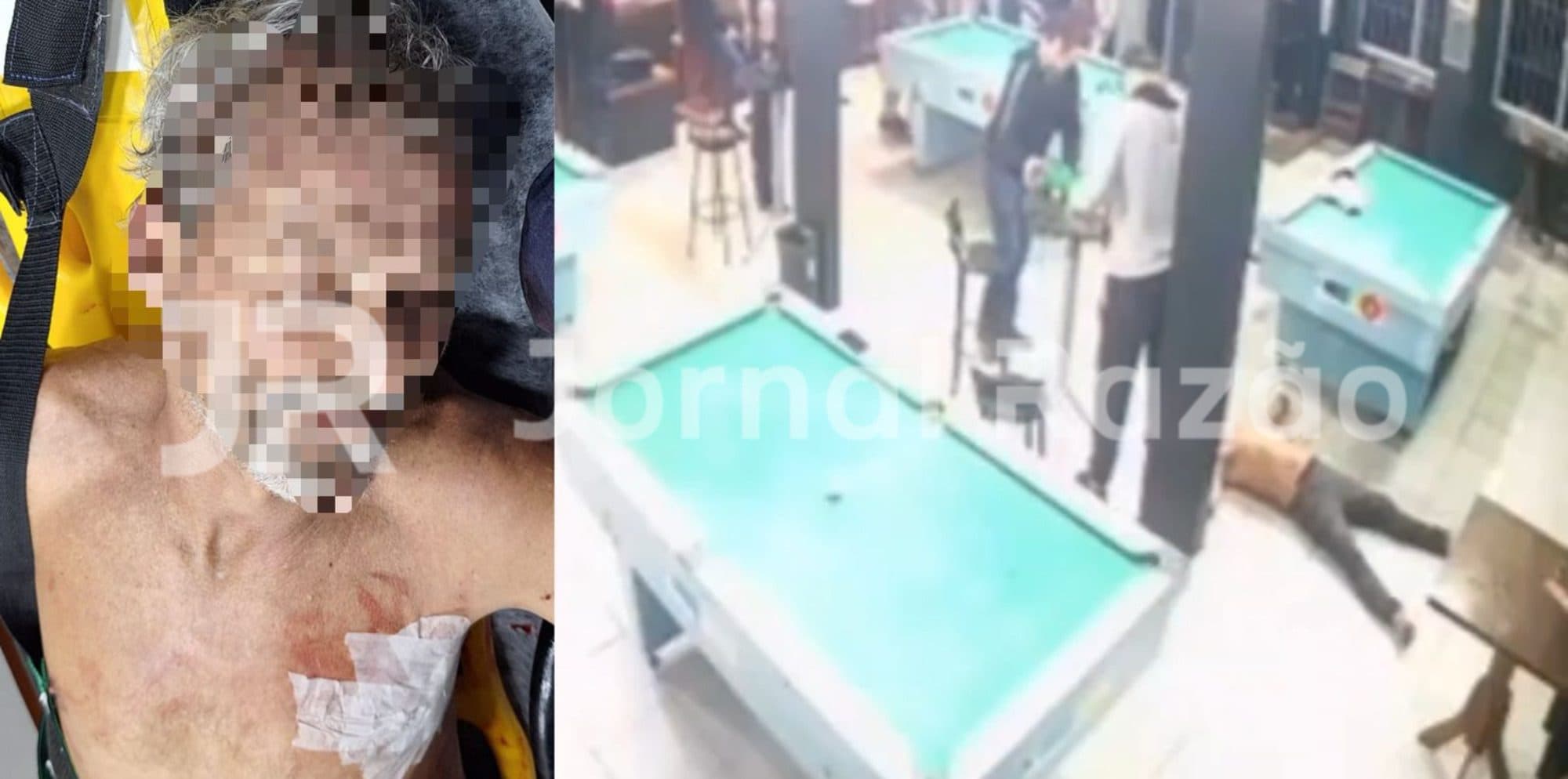 Clientes de bar em Itapema levam susto após idoso entrar e desabar na porta