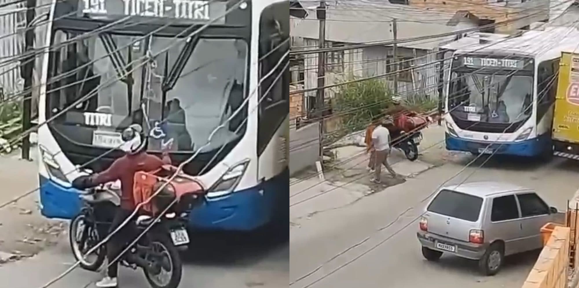 “Chamou de jumento”: motociclista trava ônibus e causa confusão em Florianópolis